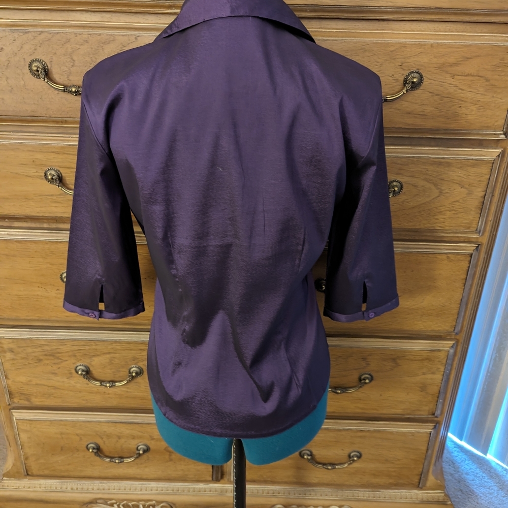 Outlooks, purple, shiny, Juniors, Large, stretchy - Picture 2 of 3